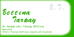 bettina tarpay business card